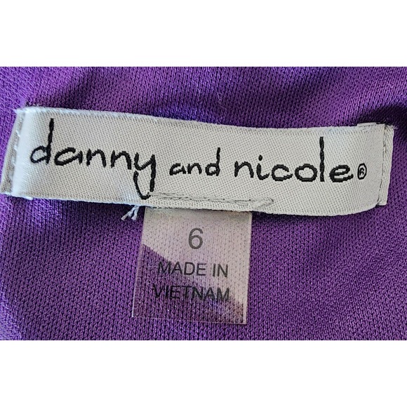 Danny & Nicole Womens Dress Size 6 Ditzy Floral Purple Garden Party - Picture 3 of 5